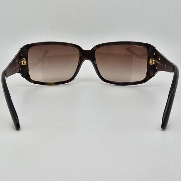 Prada SPR 16L 2AU-6S1 Triangle Logo Plate Tortoise Frame Brown Lens Sunglasses - Picture 5 of 16